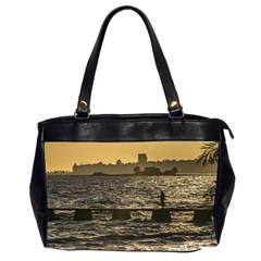 River Plater River Scene At Montevideo Office Handbags (2 Sides)  by dflcprints