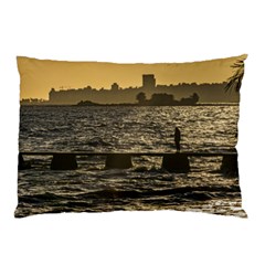 River Plater River Scene At Montevideo Pillow Case (two Sides) by dflcprints