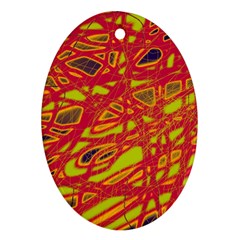 Orange Neon Ornament (oval) 