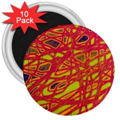 Orange Neon 3  Magnets (10 Pack) 