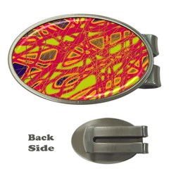 Orange Neon Money Clips (oval) 