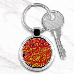 Orange Neon Key Chains (round) 