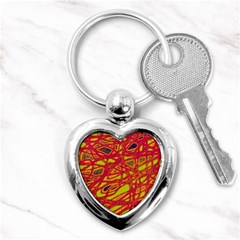 Orange Neon Key Chains (heart) 