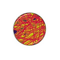 Orange Neon Hat Clip Ball Marker (4 Pack)