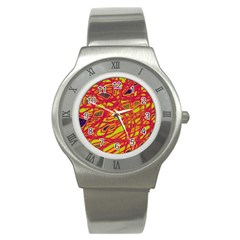 Orange Neon Stainless Steel Watch