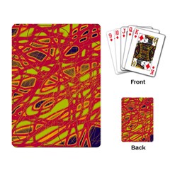 Orange Neon Playing Card