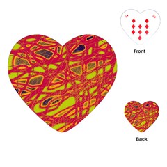 Orange Neon Playing Cards (heart) 