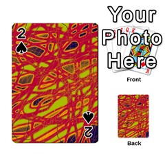 Orange Neon Playing Cards 54 Designs 