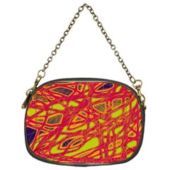 Orange Neon Chain Purses (one Side) 