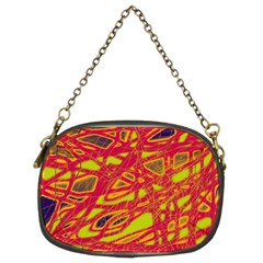 Orange Neon Chain Purses (two Sides)  by Valentinaart