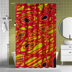 Orange Neon Shower Curtain 48  X 72  (small) 