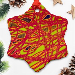 Orange Neon Ornament (snowflake) 