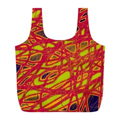 Orange Neon Full Print Recycle Bags (l) 