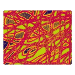 Orange Neon Double Sided Flano Blanket (large)  by Valentinaart