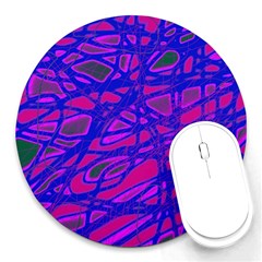 Blue Round Mousepads