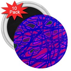 Blue 3  Magnets (10 Pack) 