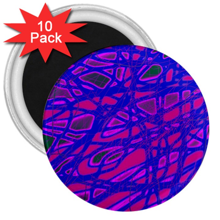 Blue 3  Magnets (10 pack) 