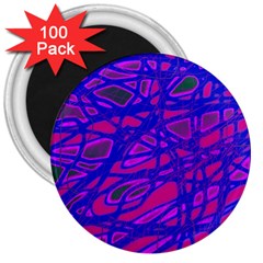 Blue 3  Magnets (100 Pack)