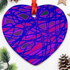 Blue Heart Ornament (2 Sides)