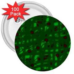 Green  3  Buttons (100 Pack) 