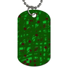 Green  Dog Tag (one Side)