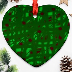 Green  Heart Ornament (2 Sides)