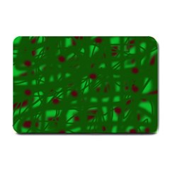 Green  Small Doormat  by Valentinaart