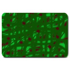 Green  Large Doormat  by Valentinaart