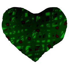 Green  Large 19  Premium Heart Shape Cushions