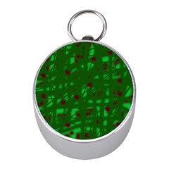 Green  Mini Silver Compasses