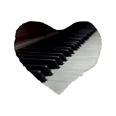 Piano Keys  Standard 16  Premium Heart Shape Cushions by PhotoThisxyz