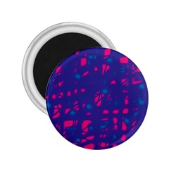 Blue And Pink Neon 2 25  Magnets