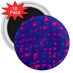 Blue And Pink Neon 3  Magnets (10 Pack)  by Valentinaart