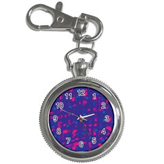 Blue And Pink Neon Key Chain Watches