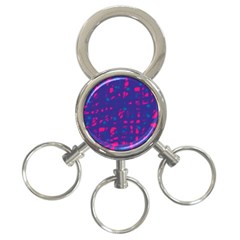 Blue And Pink Neon 3-ring Key Chains by Valentinaart