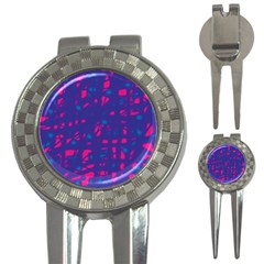 Blue And Pink Neon 3-in-1 Golf Divots