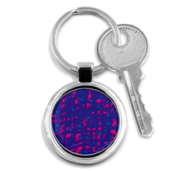 Blue And Pink Neon Key Chains (round) 