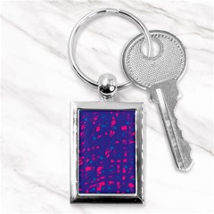 Blue And Pink Neon Key Chains (rectangle)  by Valentinaart