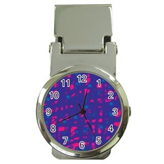 Blue And Pink Neon Money Clip Watches