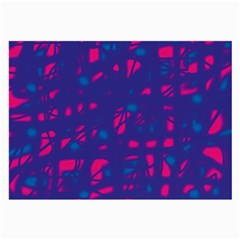 Blue And Pink Neon Large Glasses Cloth (2-side)