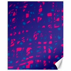 Blue And Pink Neon Canvas 11  X 14   by Valentinaart