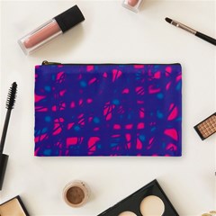 Blue And Pink Neon Cosmetic Bag (medium)  by Valentinaart