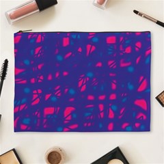 Blue And Pink Neon Cosmetic Bag (xl)