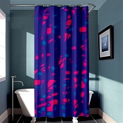 Blue And Pink Neon Shower Curtain 36  X 72  (stall)  by Valentinaart