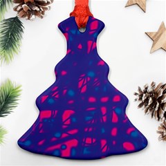 Blue And Pink Neon Ornament (christmas Tree)