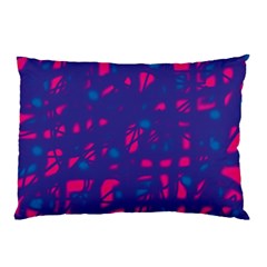 Blue And Pink Neon Pillow Case (two Sides)