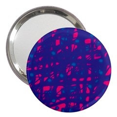 Blue And Pink Neon 3  Handbag Mirrors by Valentinaart