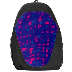 Blue And Pink Neon Backpack Bag by Valentinaart