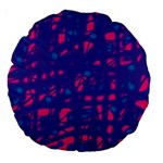 Blue and pink neon Large 18  Premium Round Cushions Back