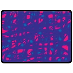 Blue And Pink Neon Double Sided Fleece Blanket (large) 